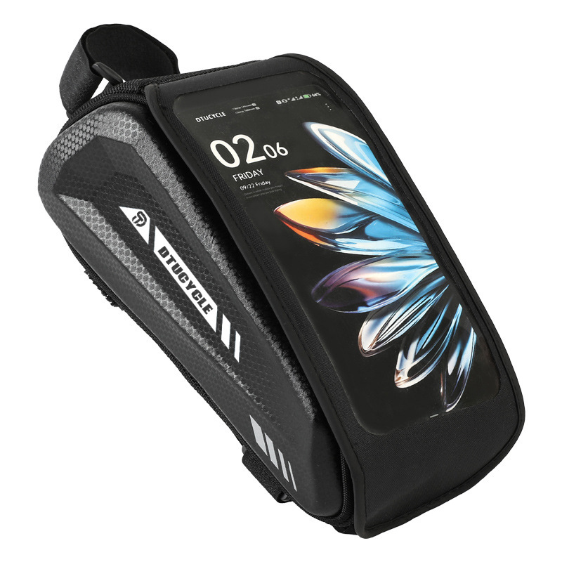 ⏳Time-Limited Special⏰Waterproof Bike Top Tube Bag – Hard-Shell Phone Holder for MTB & Road Bikes🚴📲