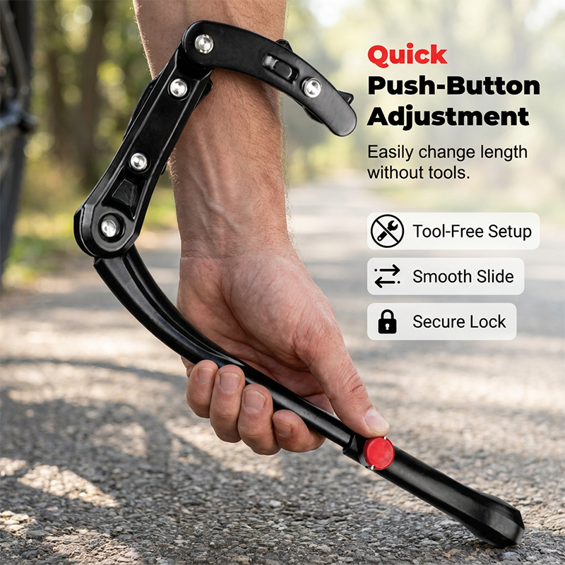 🚲 LIMITED-TIME 50% OFF! ✨ Adjustable Bicycle Kickstand – Aluminum, Universal, Frame-Safe 🔩