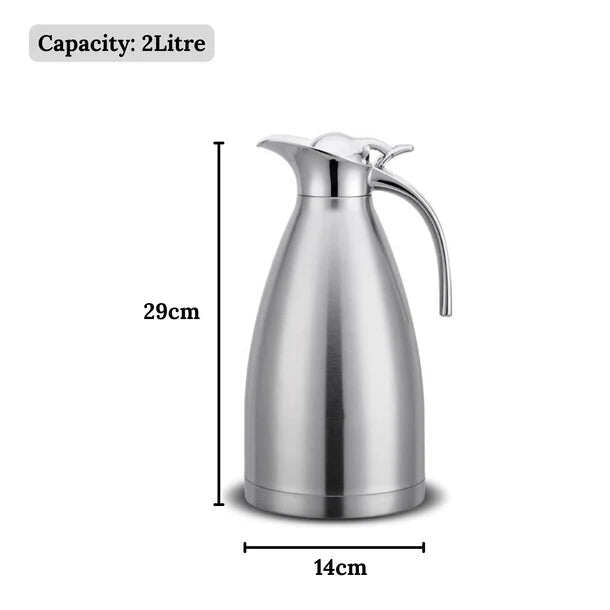 Double-Layer Stainless Steel Bottle with Vacuum Sealed Lid (2L)