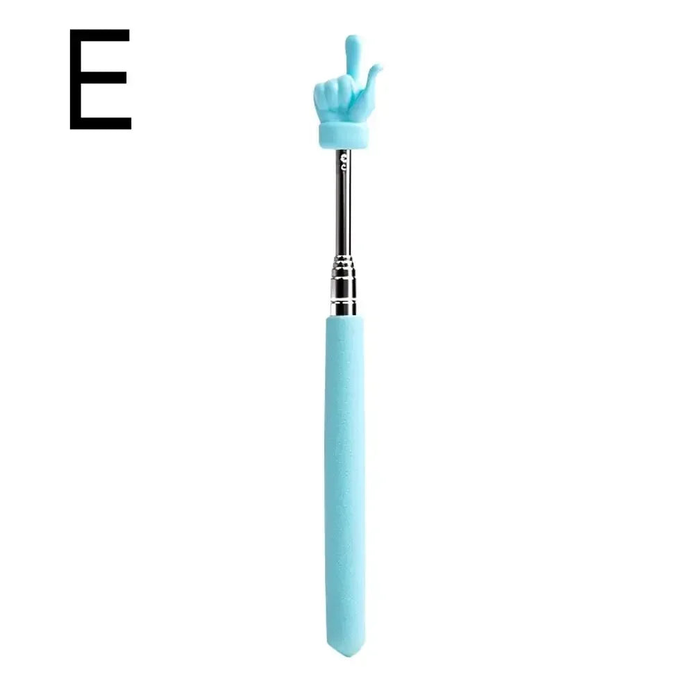 Retractable Teacher Pointer Finger Design StainlessSteel Telescopic School Teaching Pointer Stick Teacher Supplies for Classroom