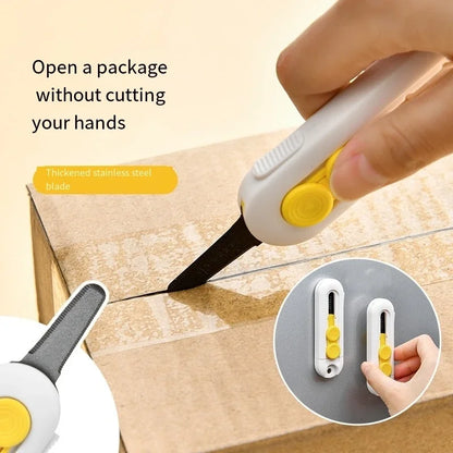1Pc Magnetic Mini Box Cutter – Retractable Blade Letter Opener & Paper Cutter