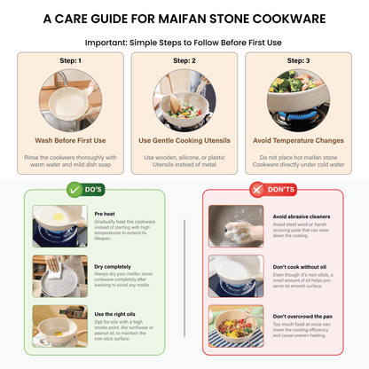 Maifan Stone Non-Stick Sauce Pan with Lid(24cm)