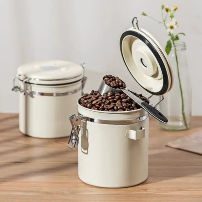 Airtight Vacuum Coffee Bean Container with Spoon(1500ml)