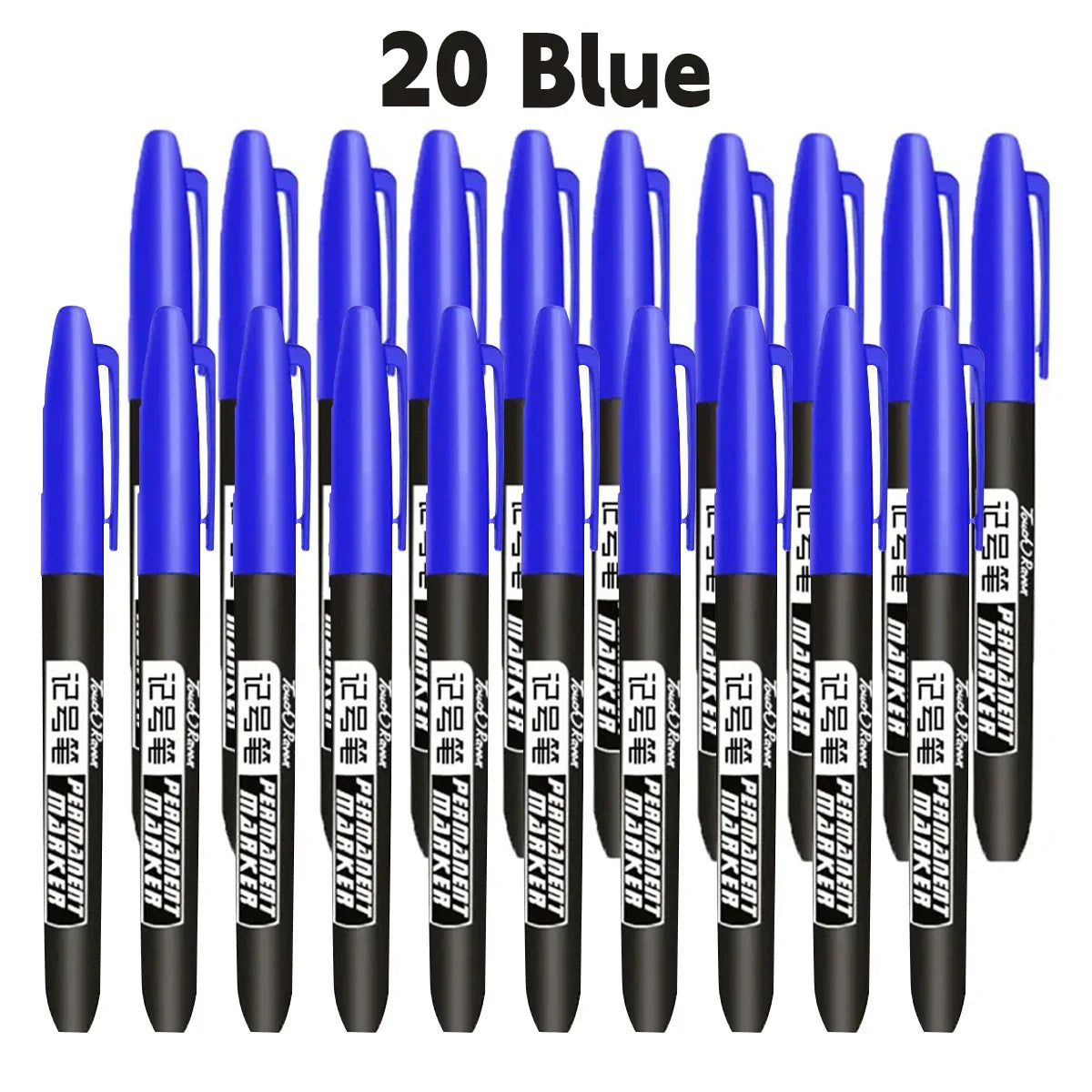 6PCs/Set Permanent Marker Pen Fine Point Waterproof Markers Thin Nib Crude Nib Black Blue Red Ink 1.5mm Fine Color Marker Pens