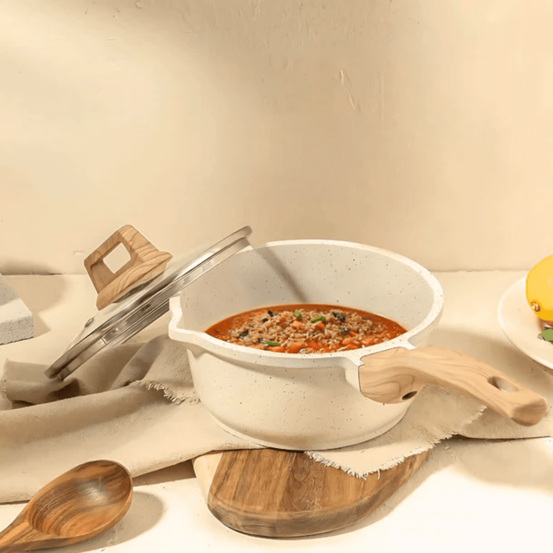 Maifan Stone Non-Stick Pot with Lid(18cm)