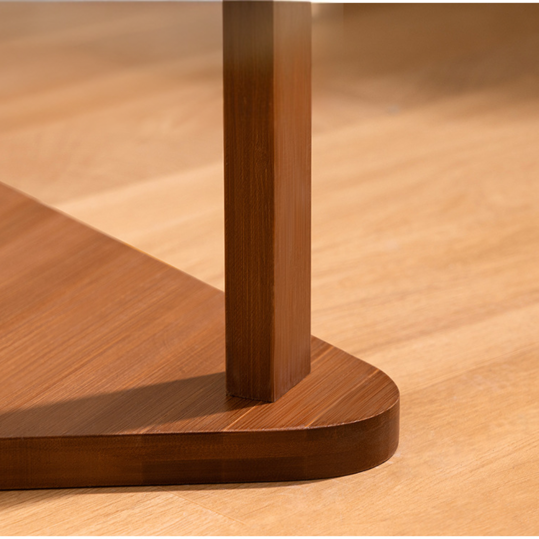 Multi-Functional Bamboo Floor Standing Clothes Rack With Shelves