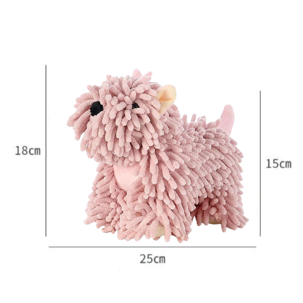 Soft Puppy-Themed Chenille Hand Towel