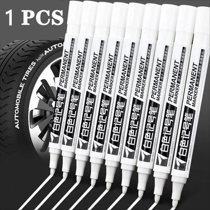 White Marker Pens set Oily Waterproof White Gel Pen DIY Graffiti Sketching Marker Stationery Writing School Supplies brush
