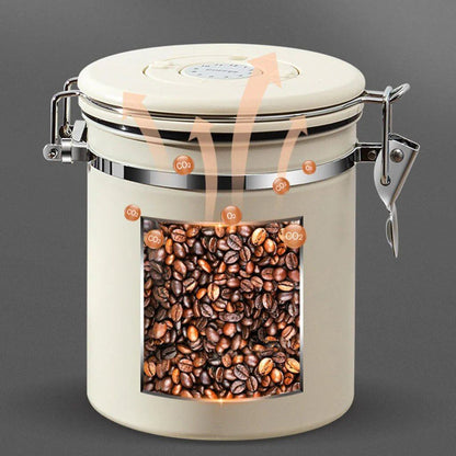 Airtight Vacuum Coffee Bean Container with Spoon(1500ml)
