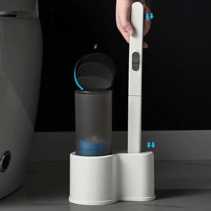 Multi-Functional Toilet Brush Set with 6 Refill Heads and Storage Holder