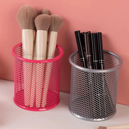 Metal Mesh Pencil Holder – Square Office Desk Organizer for Pens, Markers & Stationery