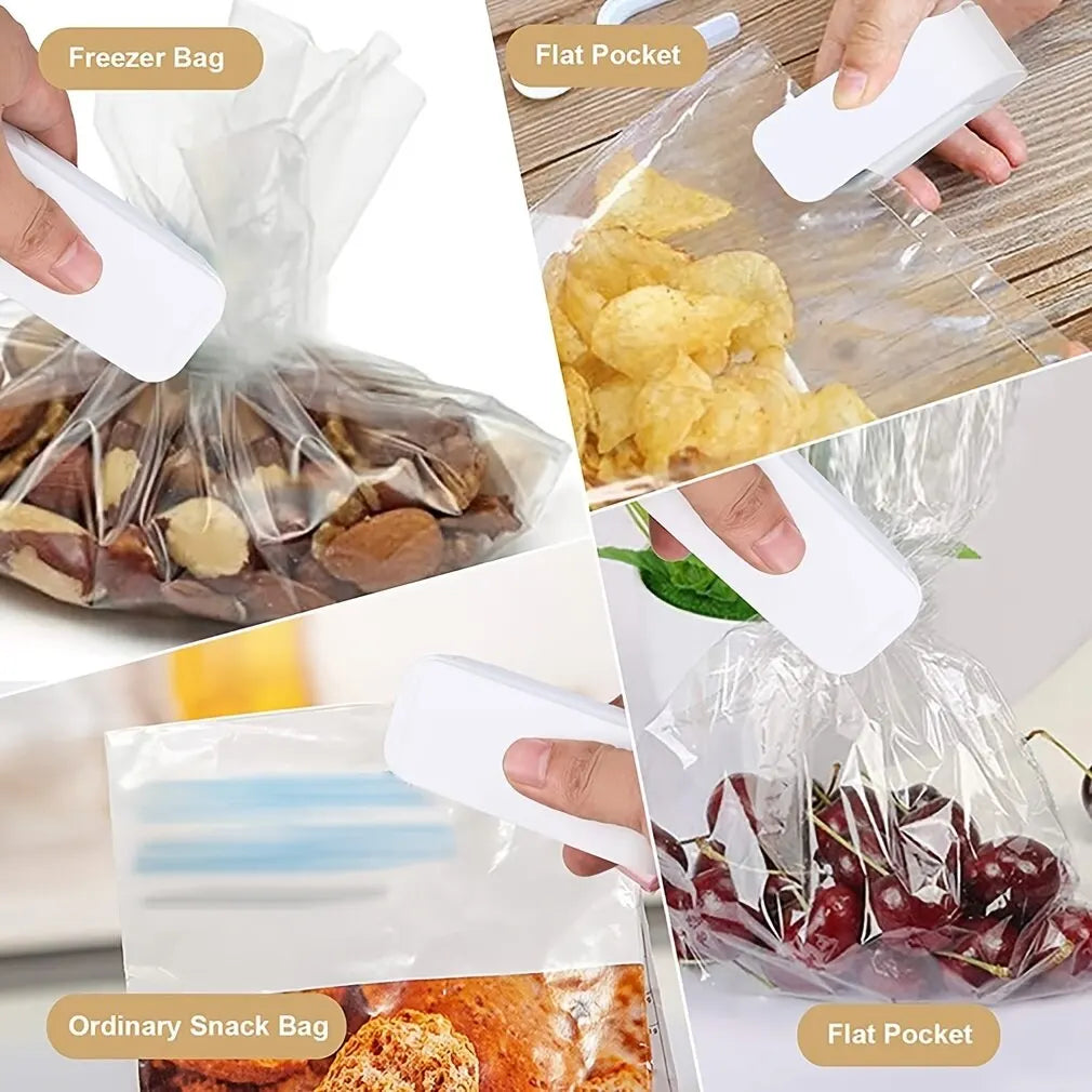 Portable Mini Heat Bag Packaging Sealer Plastic Bag Clip Sealing Machine Food Storage Snack Sealing Kitchen Gadget