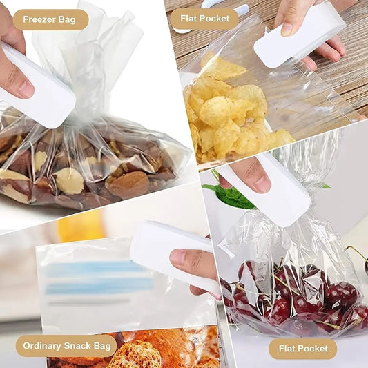 Portable Mini Heat Bag Packaging Sealer Plastic Bag Clip Sealing Machine Food Storage Snack Sealing Kitchen Gadget