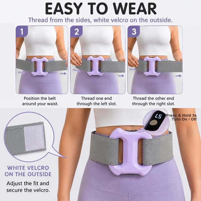 💥Deep Tissue Percussion Muscle Massager, Electric Dual-Ring Fascia Massager with Belt, Body Care Machine, 3 Modes and 5 Intensities Handheld Full Body Fascia Massager Ring for Relaxation Aid