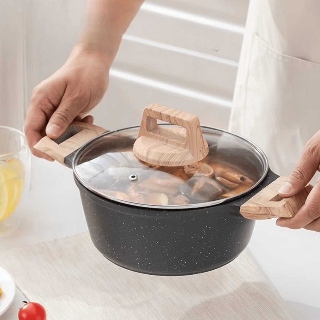 Maifan Stone Non-Stick Sauce Pan with Lid(24cm)