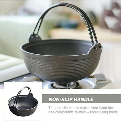 Multi-Use Cast Iron Miso Soup Pot with Wooden Lid(24.5cm)
