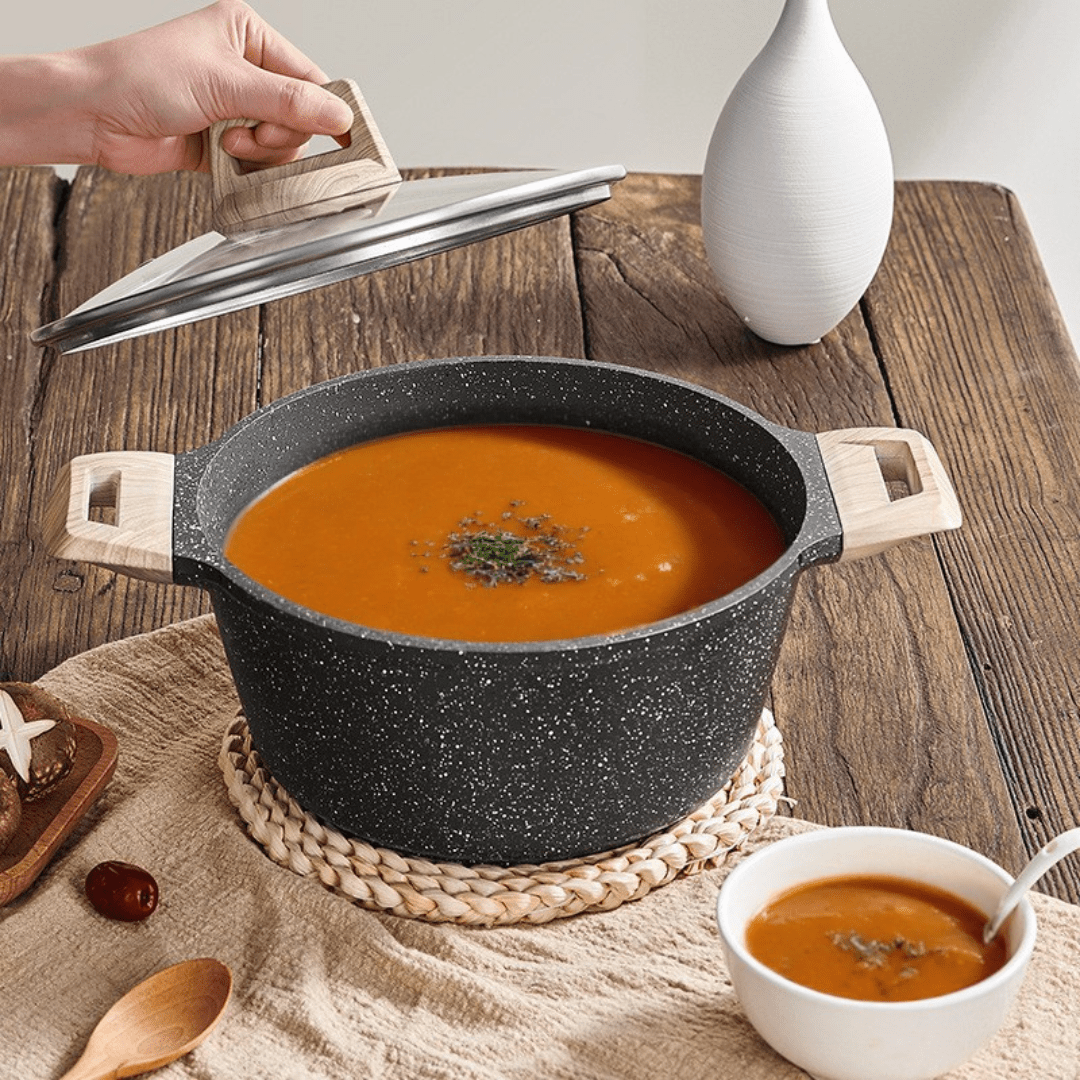 Maifan Stone Non-Stick Sauce Pan with Lid(24cm)
