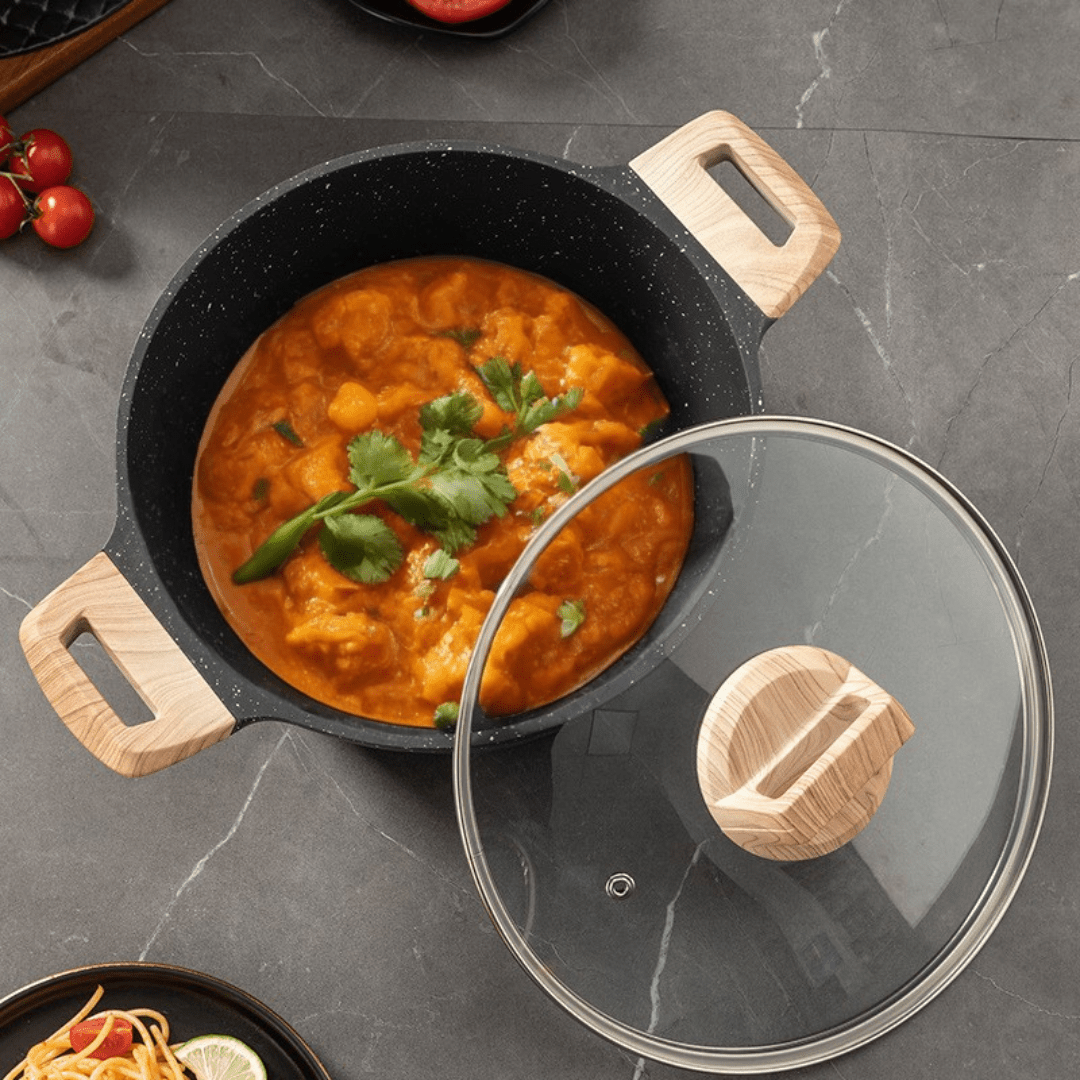 Maifan Stone Non-Stick Sauce Pan with Lid(24cm)