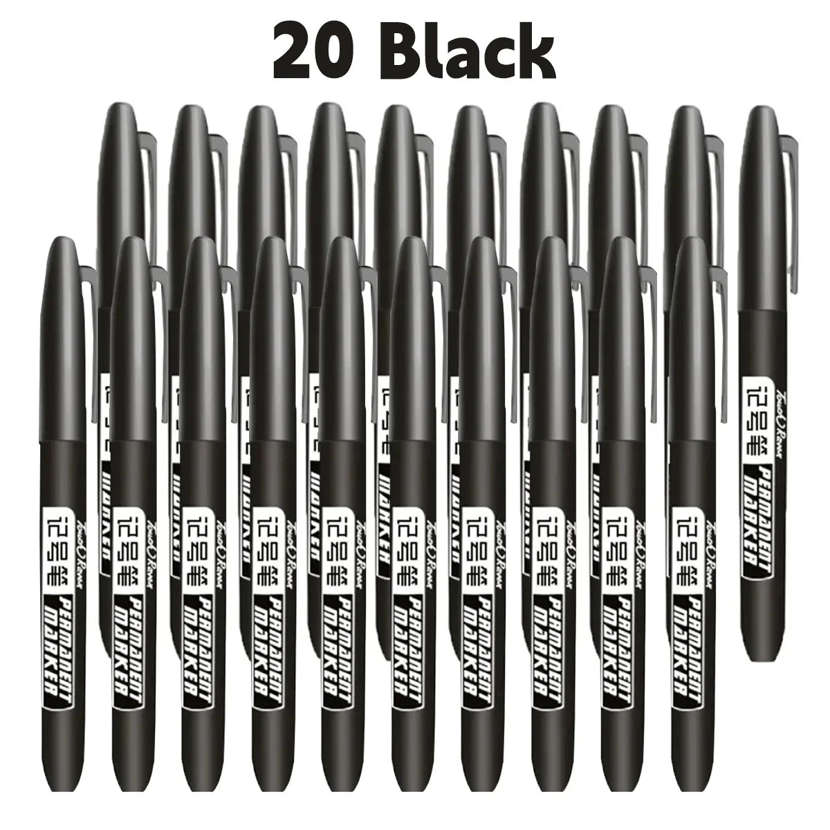 6PCs/Set Permanent Marker Pen Fine Point Waterproof Markers Thin Nib Crude Nib Black Blue Red Ink 1.5mm Fine Color Marker Pens