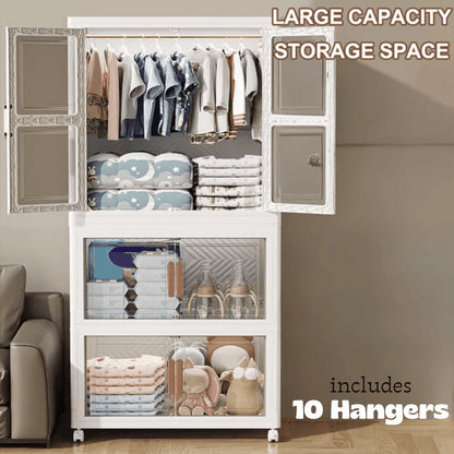 Multi-Purpose Portable Storage Cabinet with Wheels (70cm)