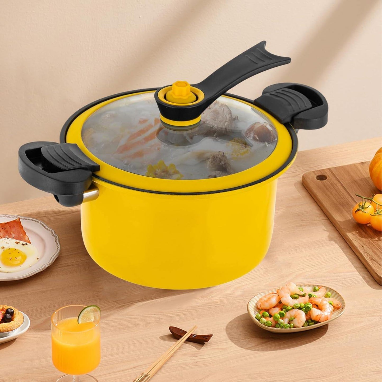 Multi-Functional Lid Lock Micro Pressure Cooker(3.5Ltr)