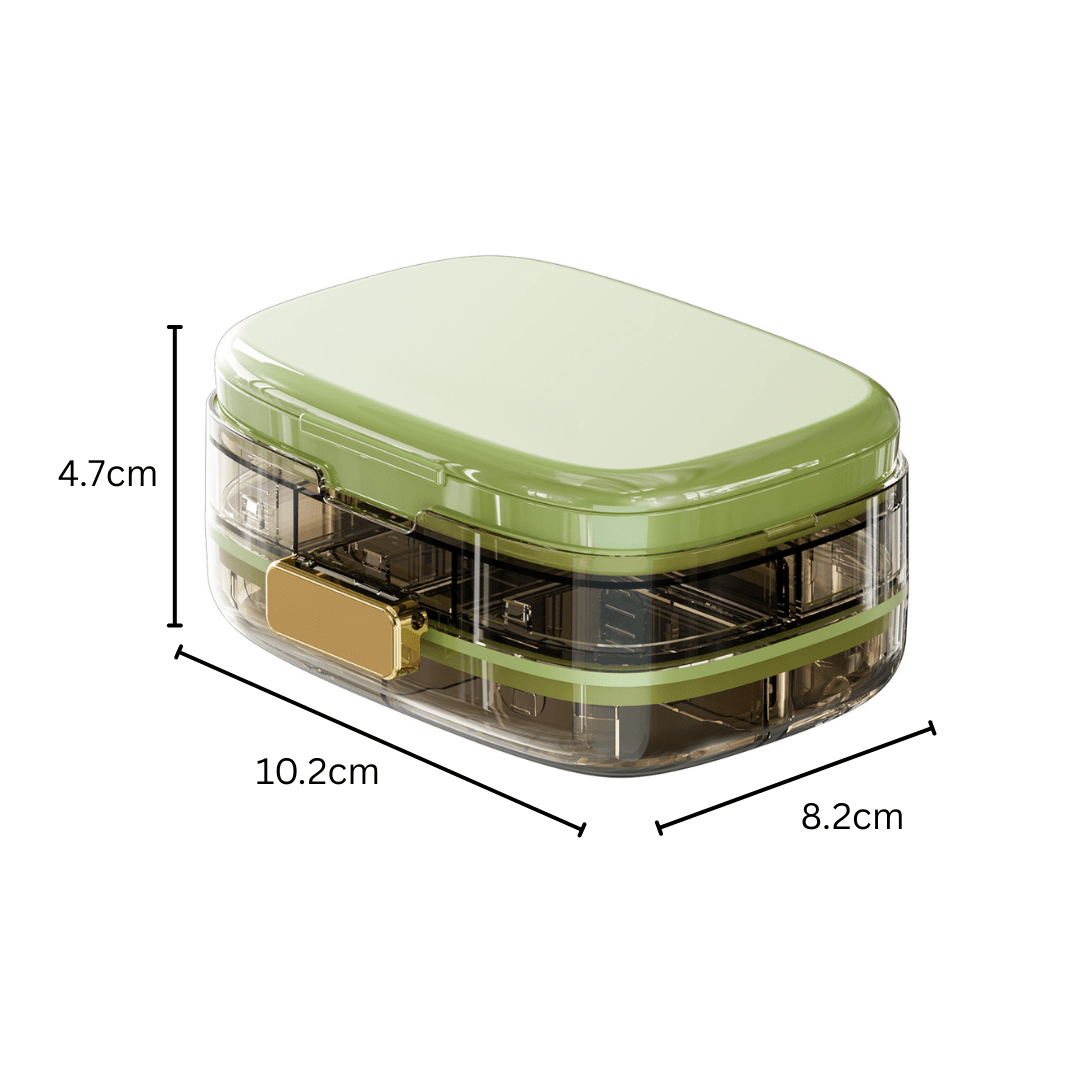 Three-Layer Portable Weekly Pill Organizer Box with Moisture Seal