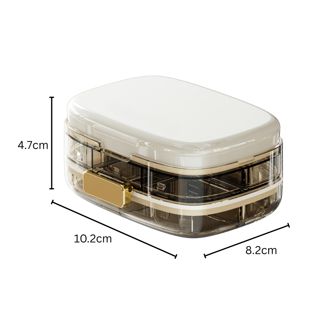 Three-Layer Portable Weekly Pill Organizer Box with Moisture Seal