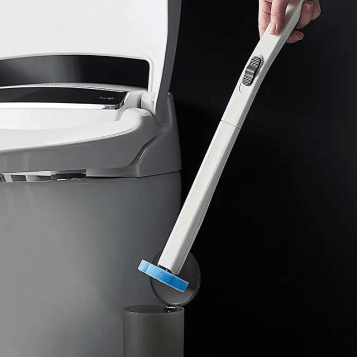 Multi-Functional Toilet Brush Set with 6 Refill Heads and Storage Holder