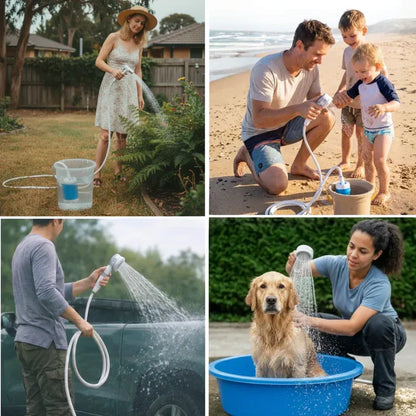 Portable Shower for Camping with Water Pump