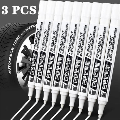 White Marker Pens set Oily Waterproof White Gel Pen DIY Graffiti Sketching Marker Stationery Writing School Supplies brush