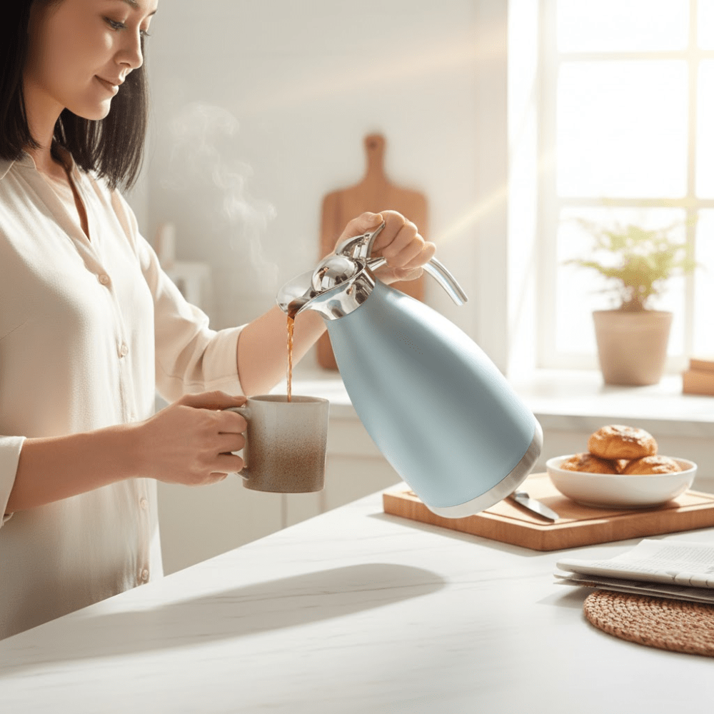 Double-Layer Stainless Steel Bottle with Vacuum Sealed Lid (2L)
