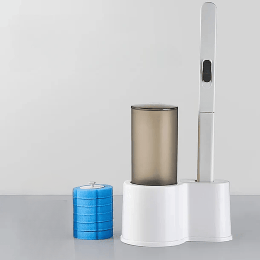 Multi-Functional Toilet Brush Set with 6 Refill Heads and Storage Holder