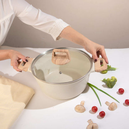 Maifan Stone Non-Stick Sauce Pan with Lid(24cm)