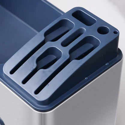 Multi-Functional Stainless Steel Kitchen Rack with Chopstick & Spice Holders