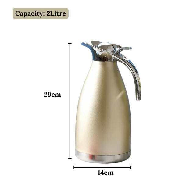 Double-Layer Stainless Steel Bottle with Vacuum Sealed Lid (2L)