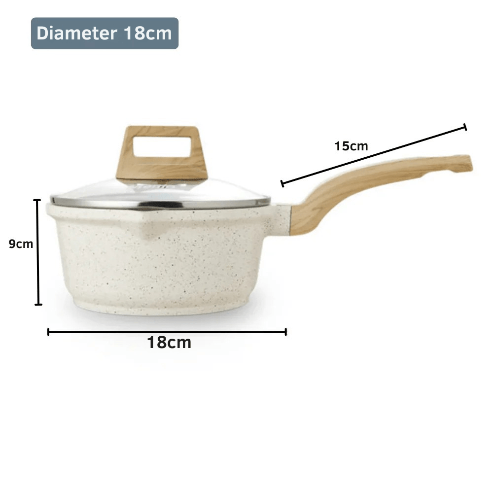Maifan Stone Non-Stick Pot with Lid(18cm)