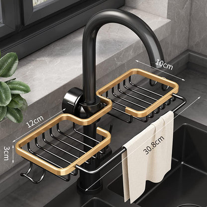 Gold Dual-Compartment Kitchen & Bathroom Caddy(30cm)