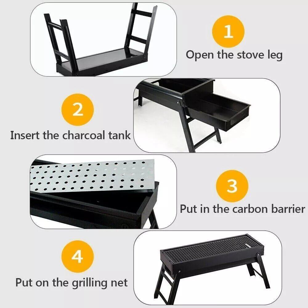 Portable Foldable Charcoal BBQ Grill