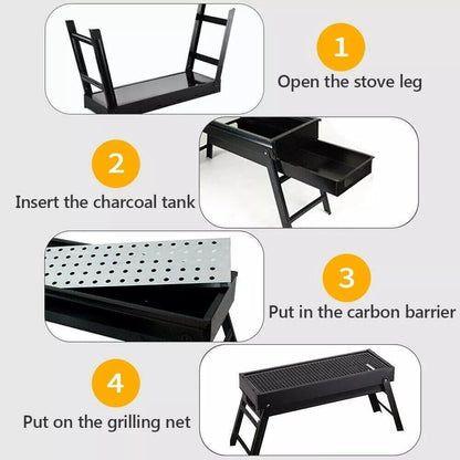 Portable Foldable Charcoal BBQ Grill