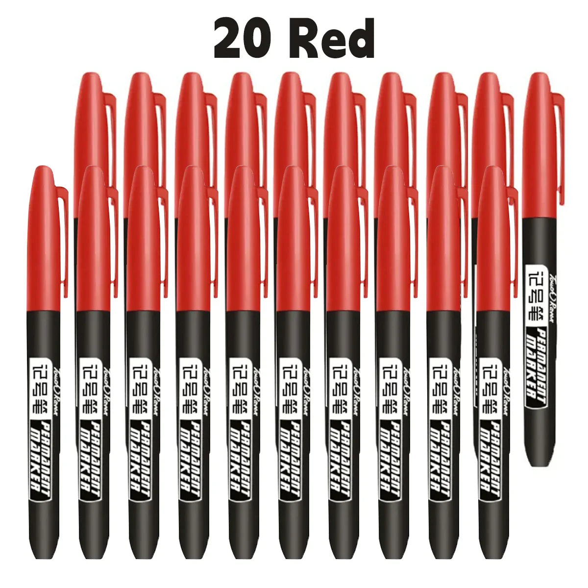 6PCs/Set Permanent Marker Pen Fine Point Waterproof Markers Thin Nib Crude Nib Black Blue Red Ink 1.5mm Fine Color Marker Pens