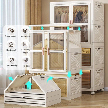 Multi-Purpose Portable Storage Cabinet with Wheels (70cm)