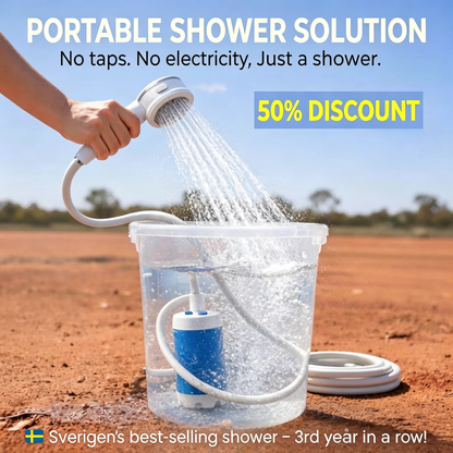Portable Shower for Camping with Water Pump