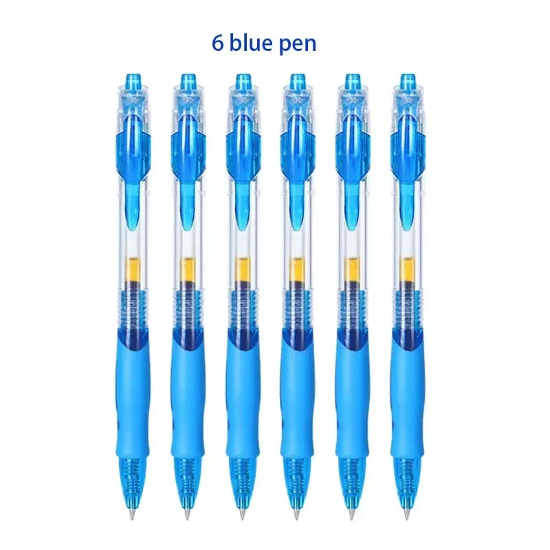 13/30pcs Retractable Gel Pens Set – Black, Red & Blue Ink Ballpoint Pens for School & Office Writing