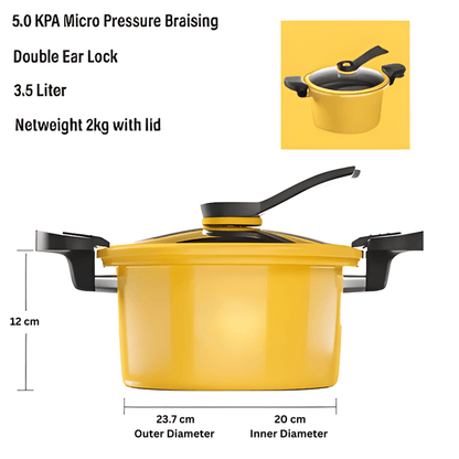 Multi-Functional Lid Lock Micro Pressure Cooker(3.5Ltr)