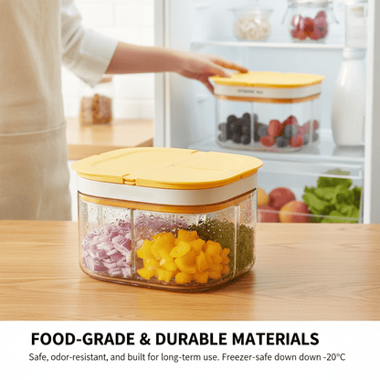 4-Grid Airtight Food Prep & Spice Container