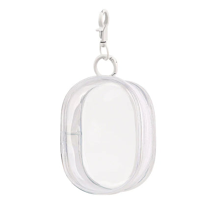 Portable Mini Clear Zipper Storage Bag With Keychain Makeup Brush Travel Cosmetics Organizer Case Cute Pvc Dustproof Bags Tool