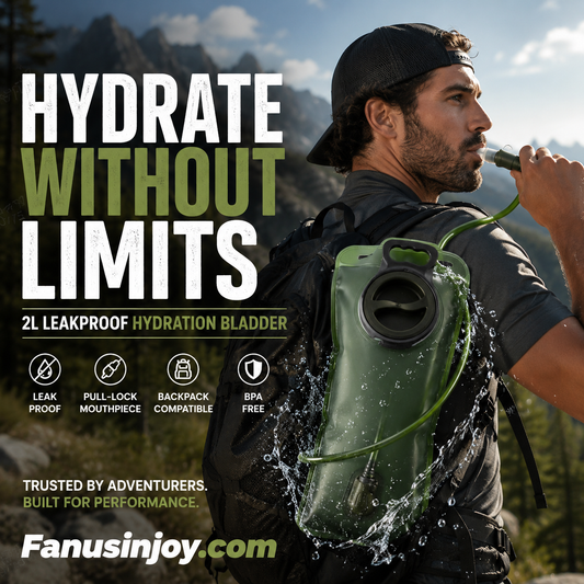 🔥50% Surprise Discount！🏕️Hydrate anytime, anywhere！💦2L Hydration Bladder with Quick-Release Tube