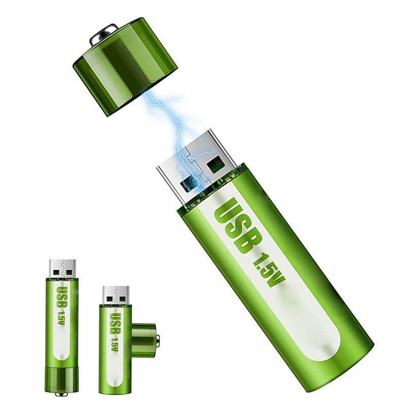 🔋💥Lithium AA Rechargeable Batteries with USB Port - Constant 1.5V Output, Long Lasting Power (1000+ Cycles)♻️