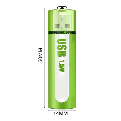 🔋💥Lithium AA Rechargeable Batteries with USB Port - Constant 1.5V Output, Long Lasting Power (1000+ Cycles)♻️