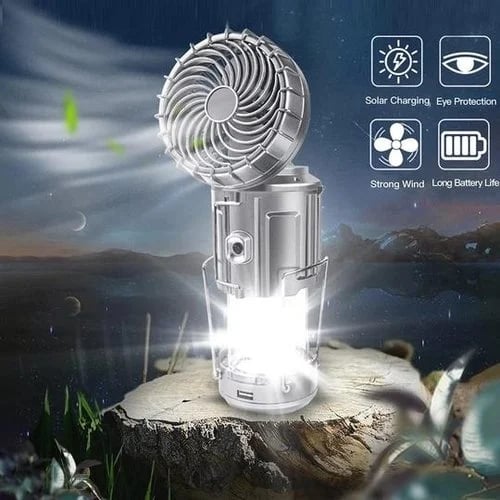 🔥2026 Hot Sale🔥Portable LED Camping Lantern With Fan